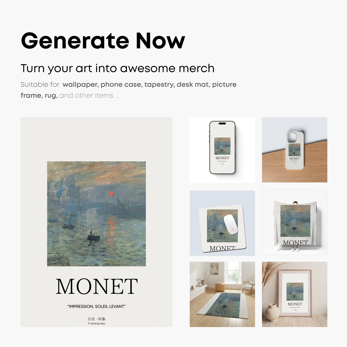 Monet's Dawn: Impressionist Harmony - Image 2