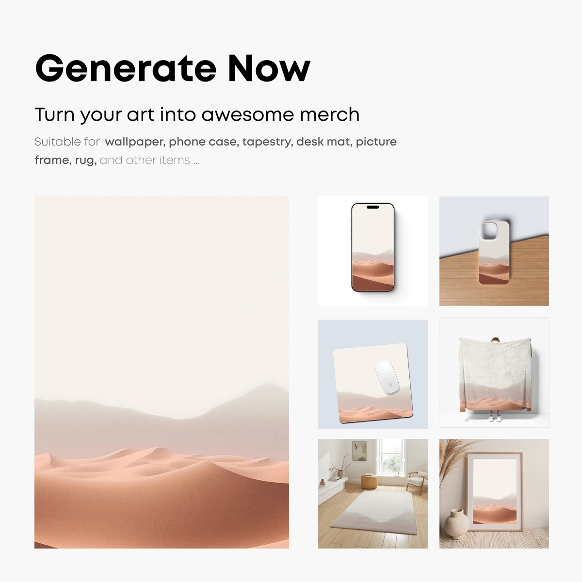 Desert Dunes in Haze: Serene Sandscape - Image 2