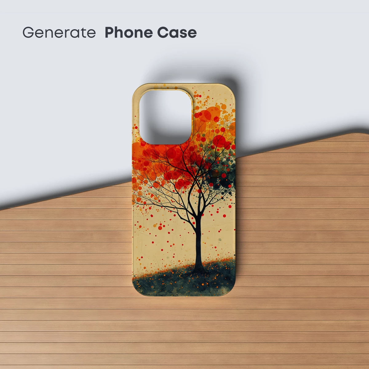 Autumn's Abstract Canopy: A Tree of Vibrant Circles - Image 3