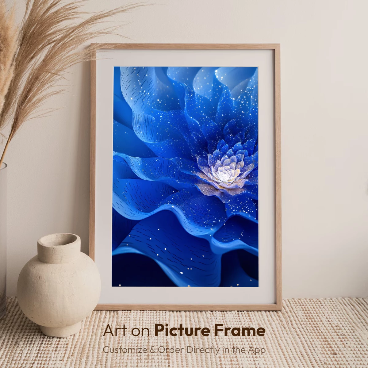 Ethereal Blue Blossom: A Symphony of Petals and Stars - Image 7