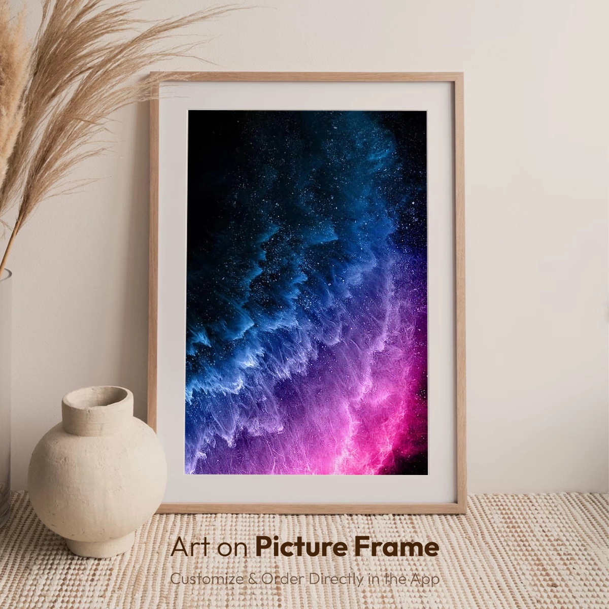 Cosmic Dust Symphony: A Nebula's Dance in Blue and Pink - Image 6