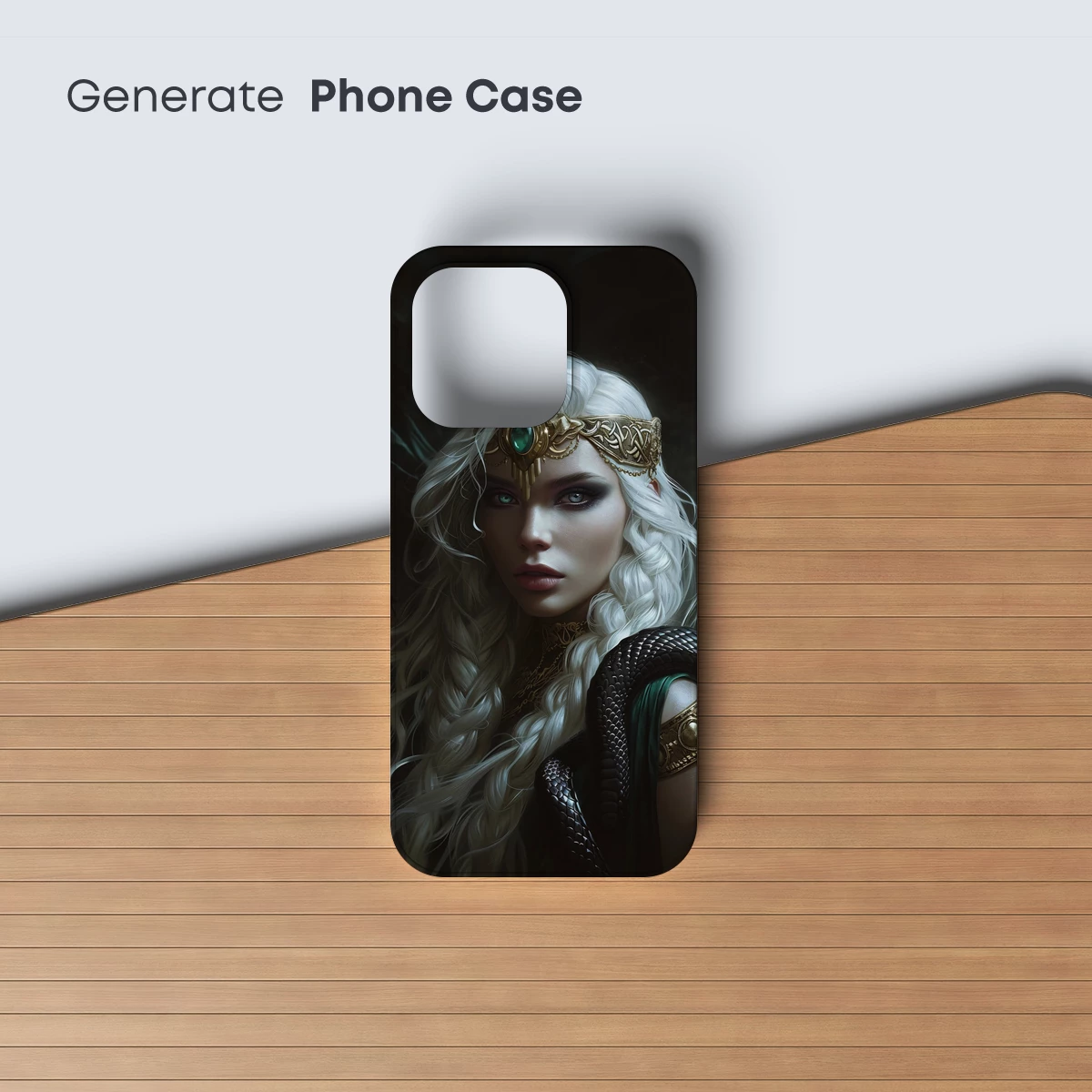 Ethereal Valkyrie: Mythic Warrior in Golden Armor - Image 3