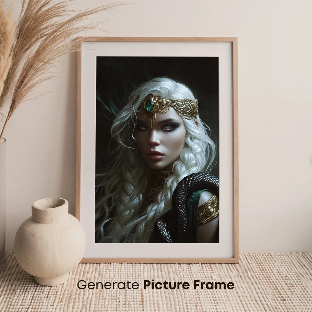 Ethereal Valkyrie: Mythic Warrior in Golden Armor - Image 7