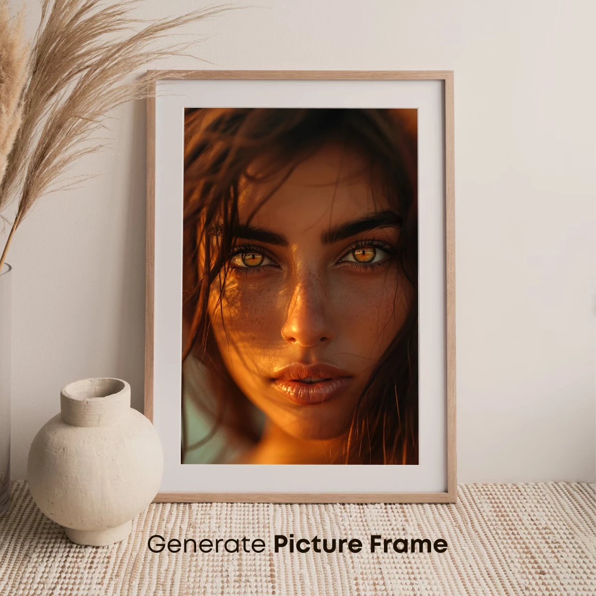 Golden Hour Glow: Freckled Beauty in Warm Light - Image 7