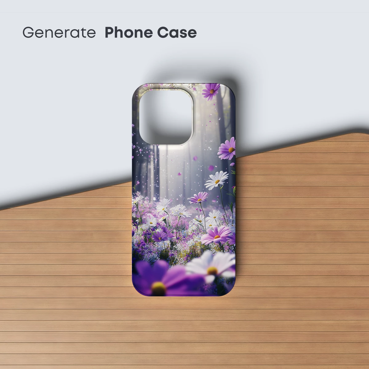 Enchanted Forest Bloom: Purple and White Floral Fantasy - Image 3