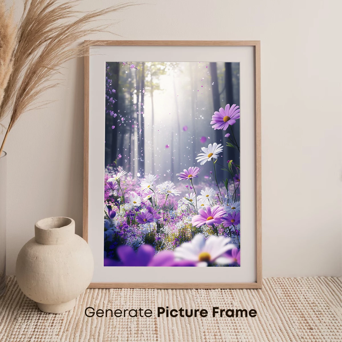 Enchanted Forest Bloom: Purple and White Floral Fantasy - Image 7