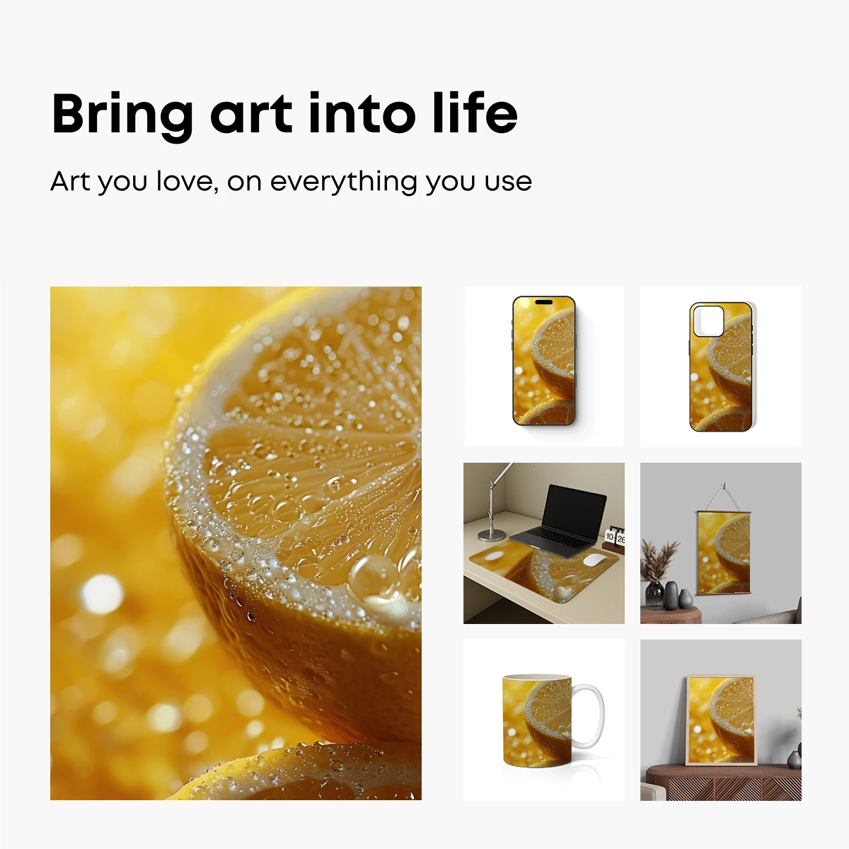 Citrus Symphony: Dew-Kissed Lemon Slices - Image 2