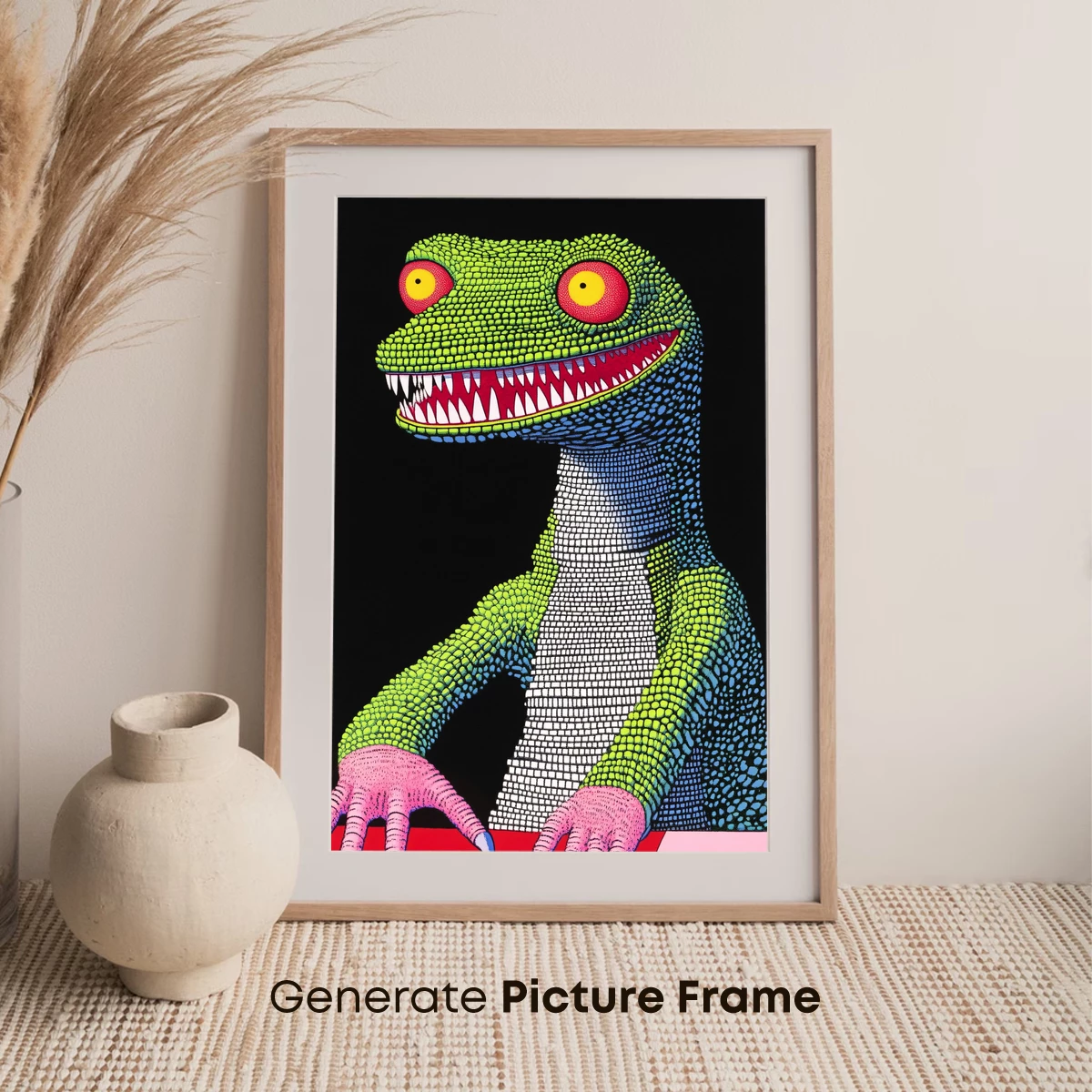 Pixelated Dino in Pop Art Glory - Image 7