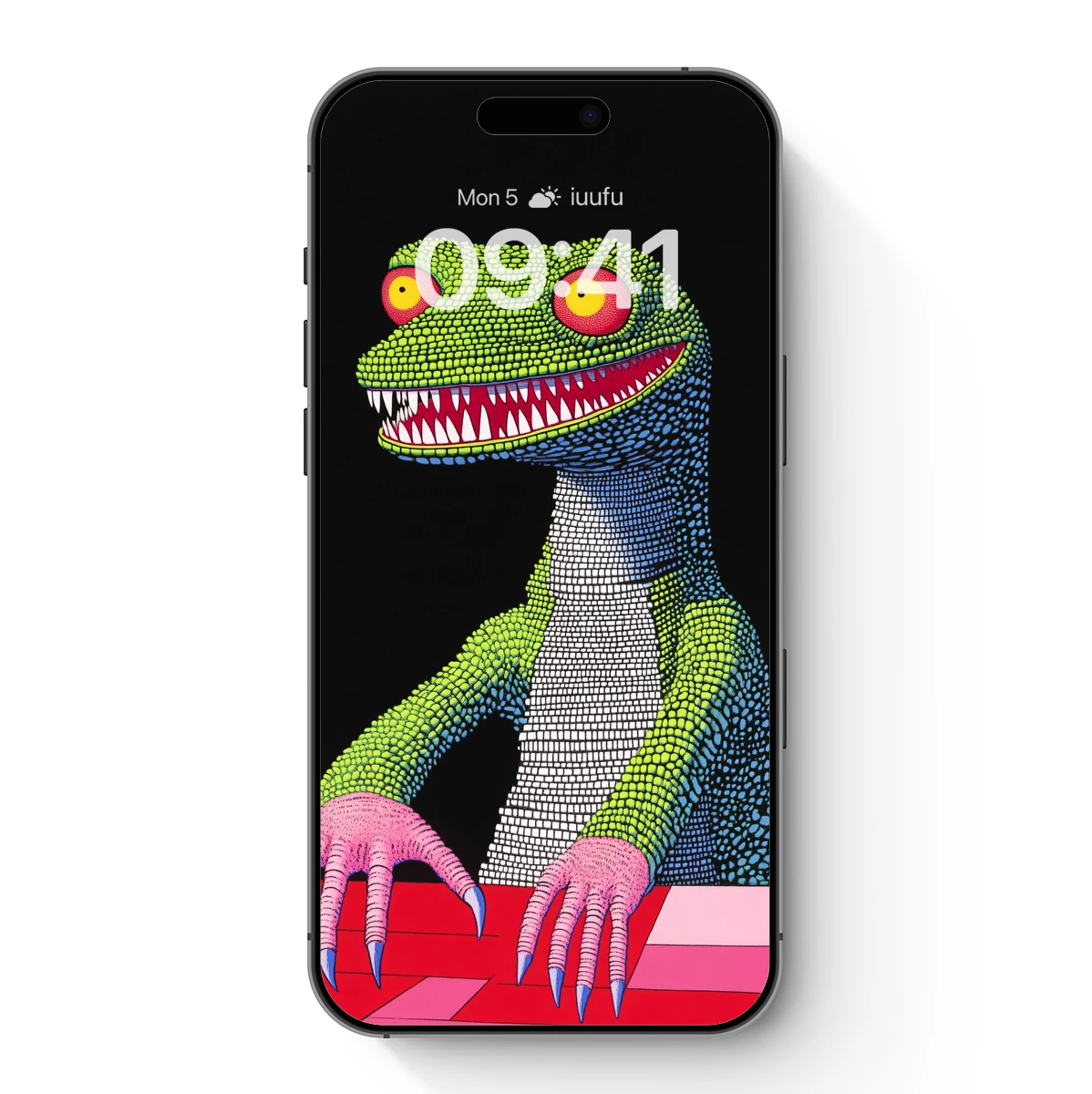 Pixelated Dino in Pop Art Glory Pixelated Dino in Pop Art Glory