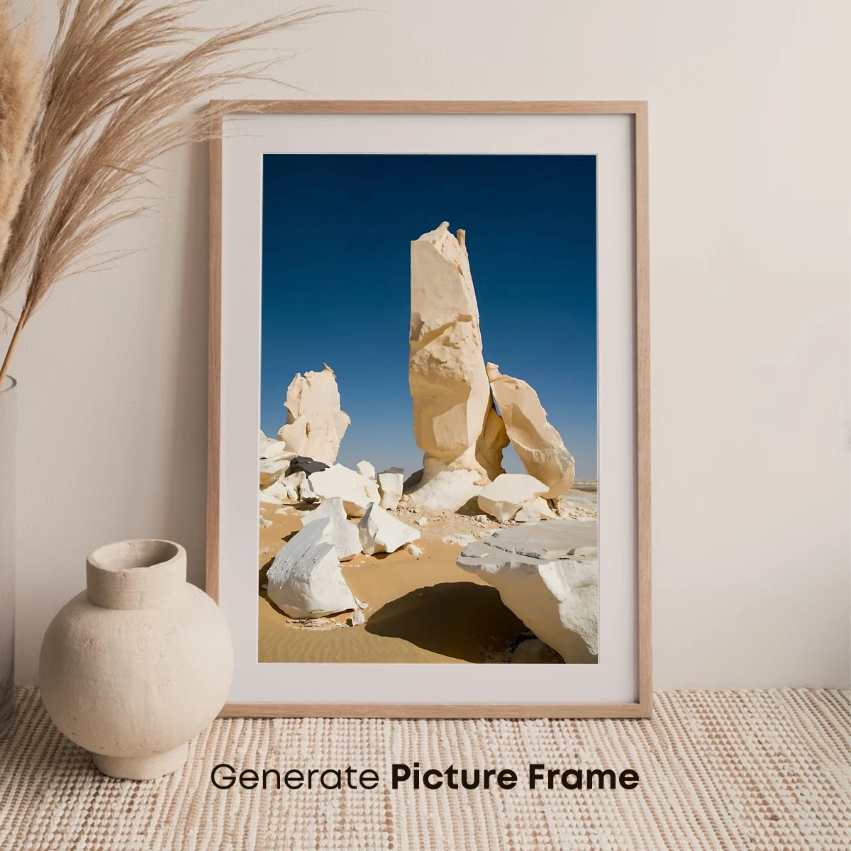 Desert Sculptures: Eroded Majesty Under Blue Skies - Image 7