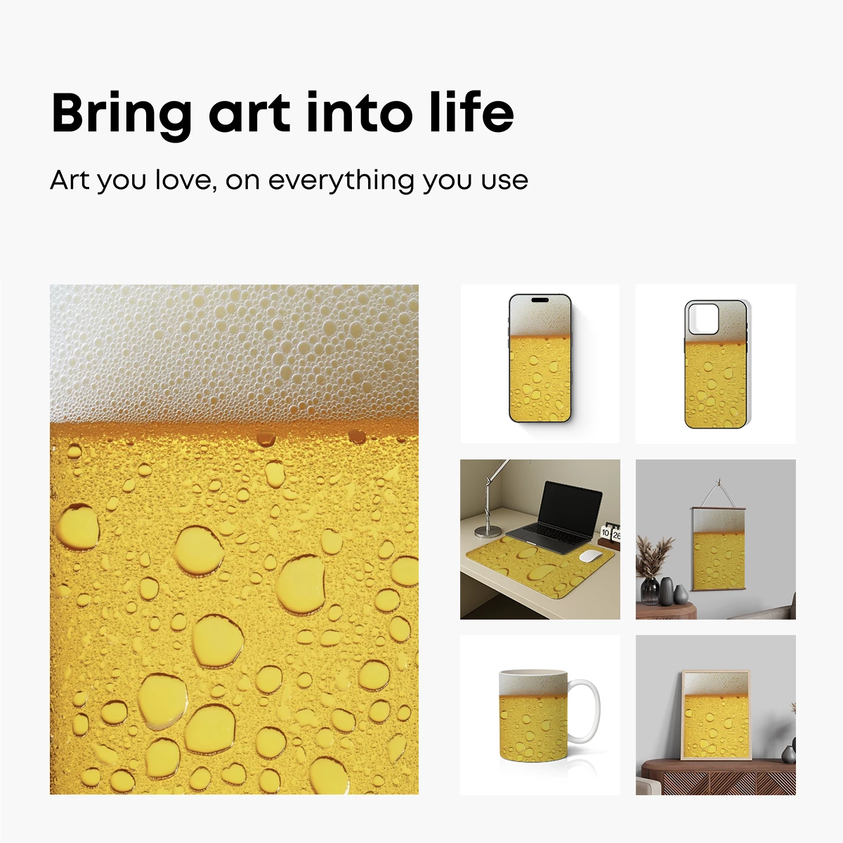 Golden Bubbles: A Symphony of Foam and Light - Image 2