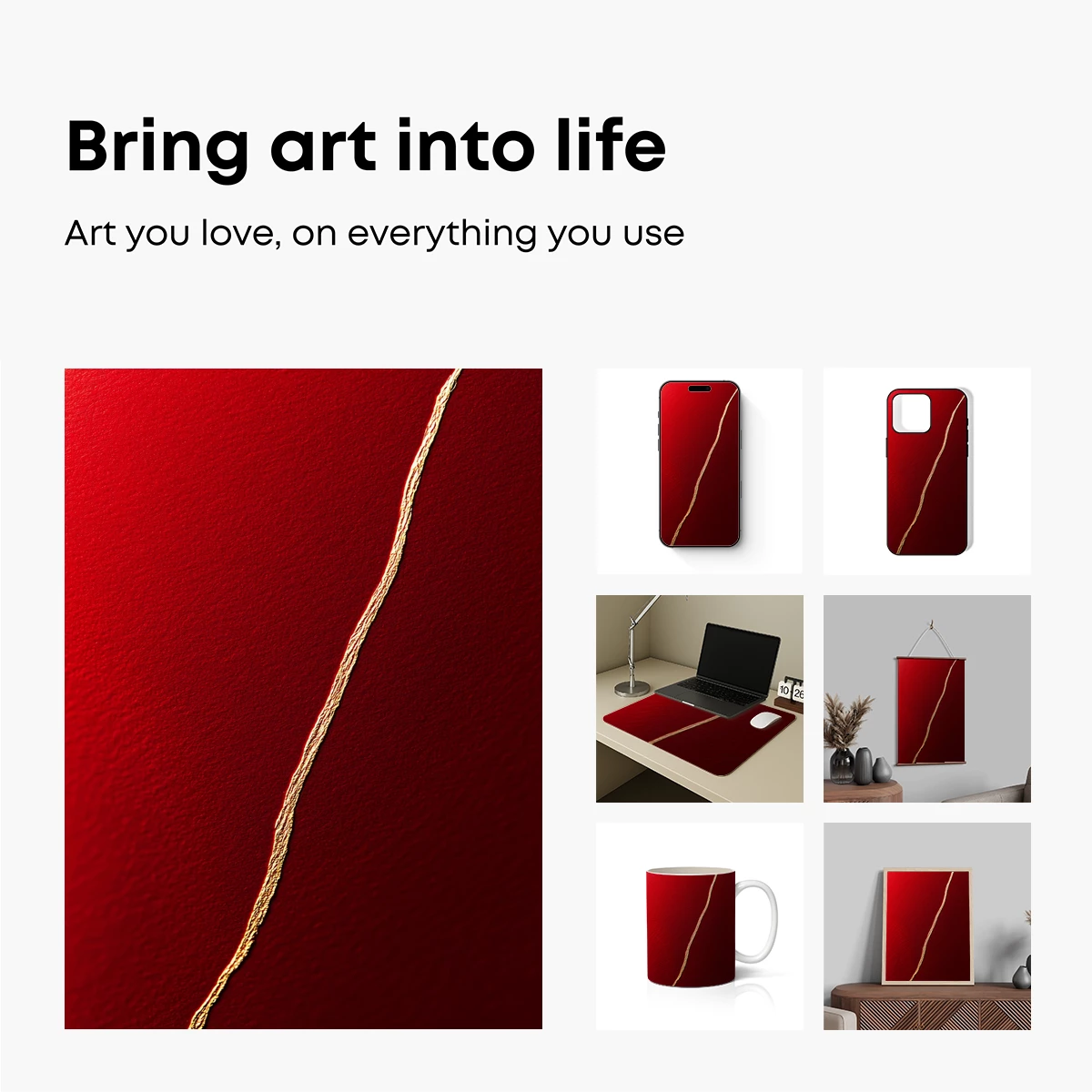 Crimson Canvas: Golden Rift