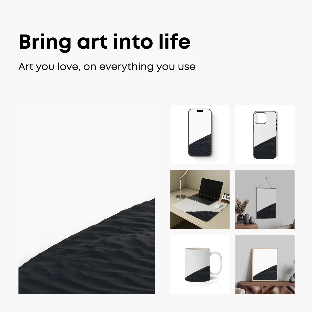 Eternal Sands: Monochrome Dunes in Minimalist Harmony - Image 2