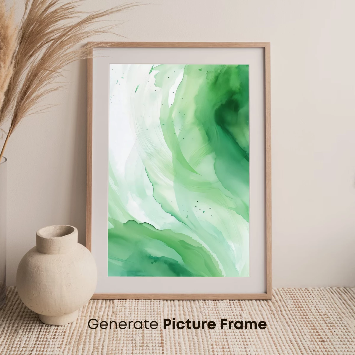 Ethereal Green Waves: Abstract Fluid Artistry - Image 7