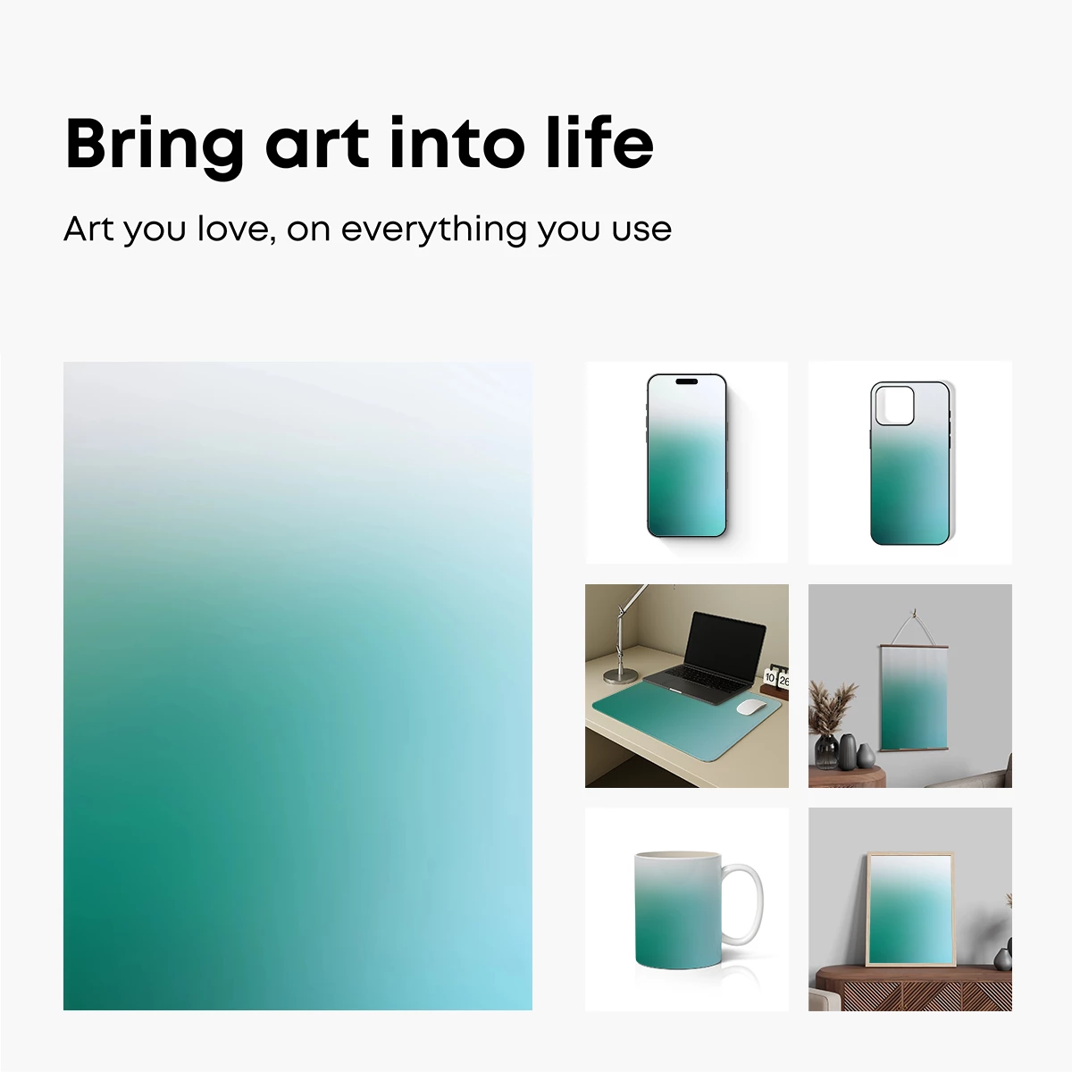 Gradient Serenity: Aqua Tranquility Flow - Image 2