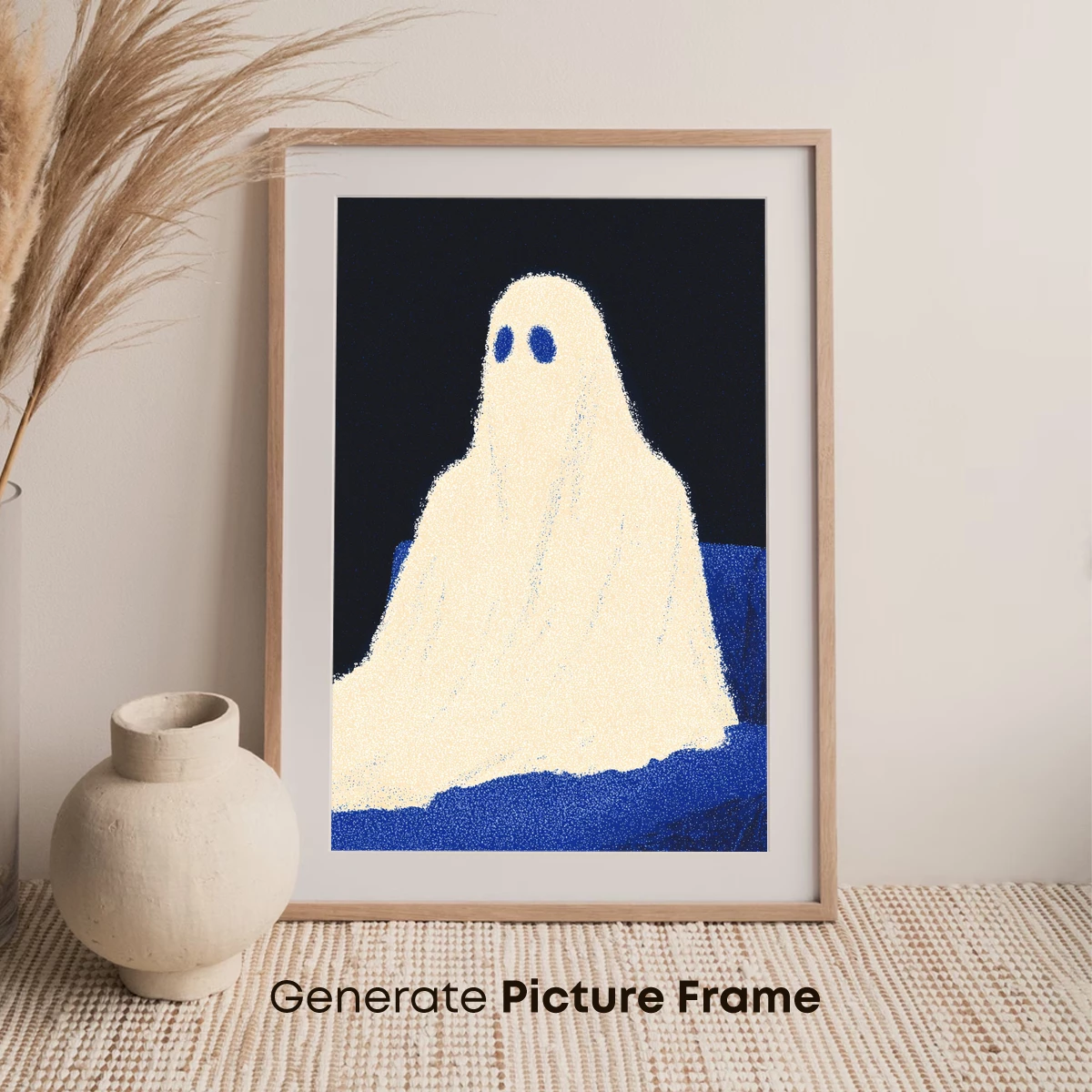 Ghostly Figure in Midnight Blue - Image 7