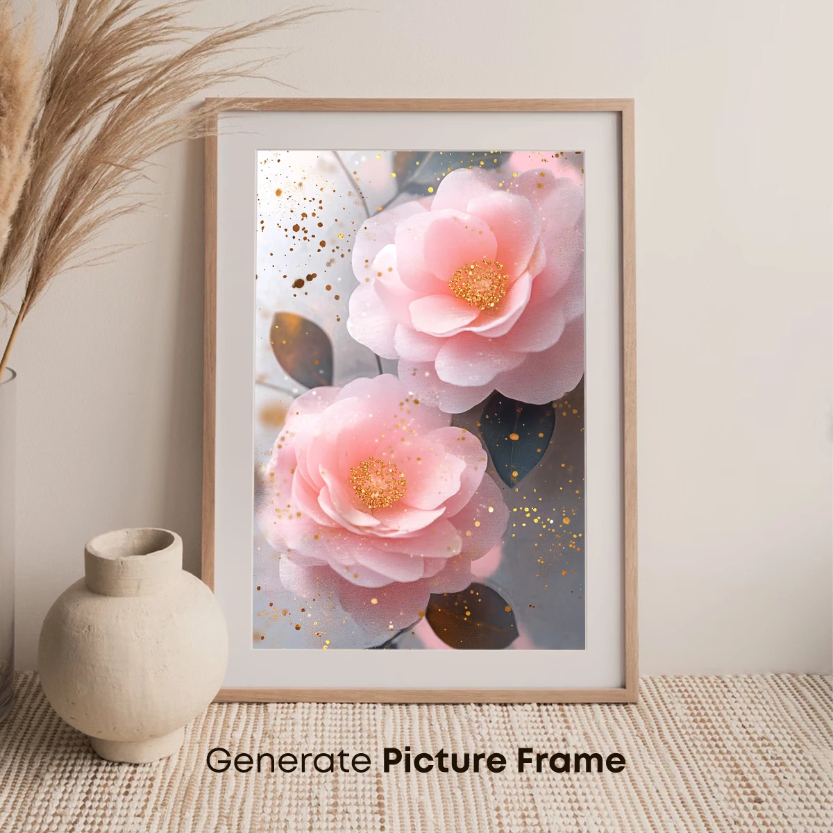 Golden Whisper of Pink Blossoms - Image 7