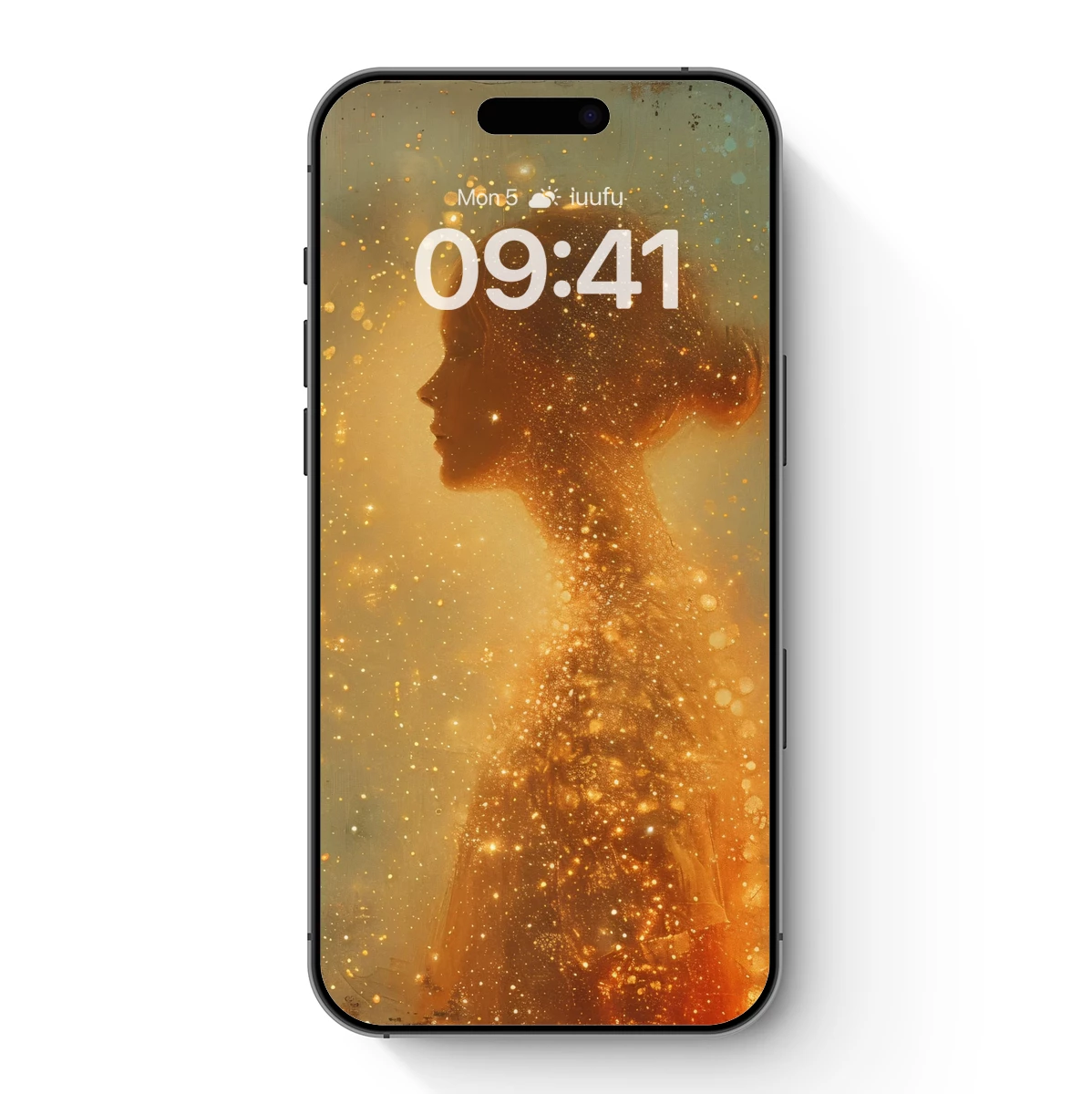 Golden Silhouette: Ethereal Glow of Stardust