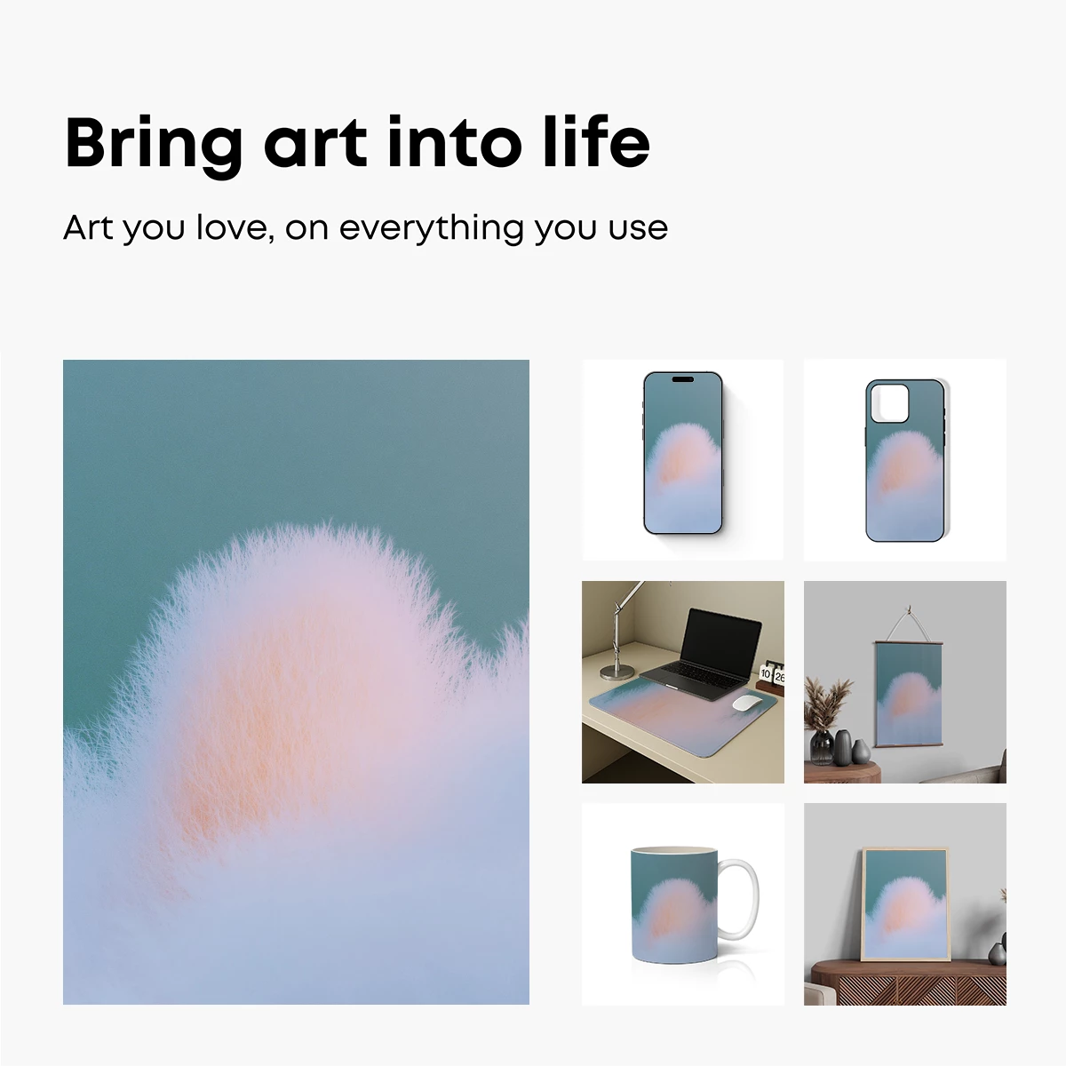 Fuzzy Dawn: Ethereal Fluff in Pastel Hues - Image 2