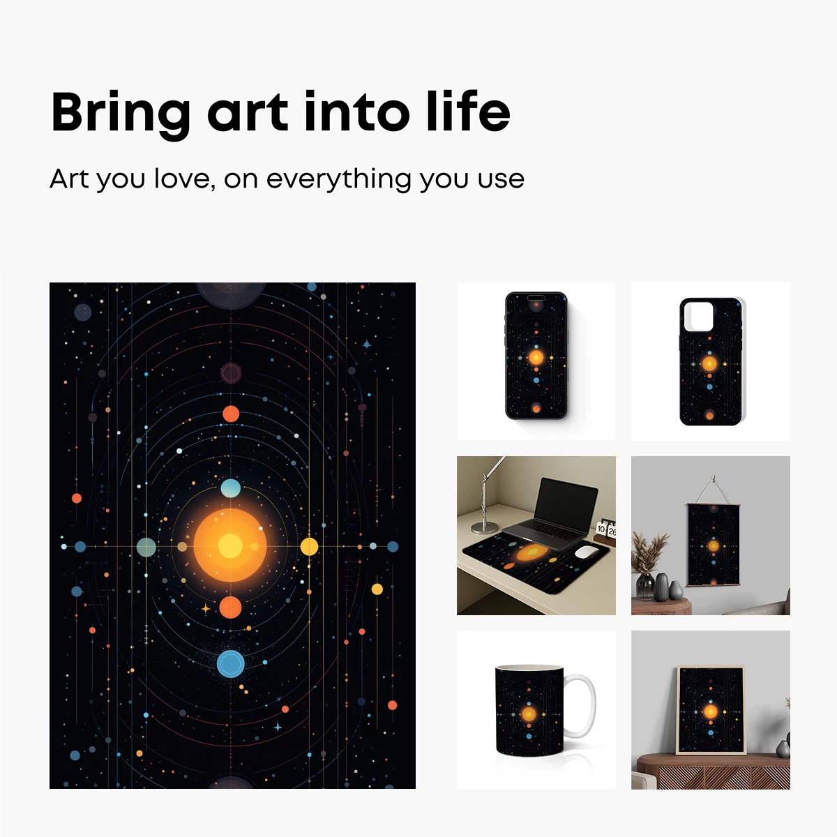 Cosmic Harmony: Geometric Solar System - Image 2