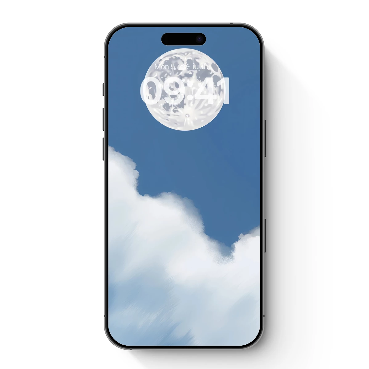 Ethereal Moonrise Above Clouds