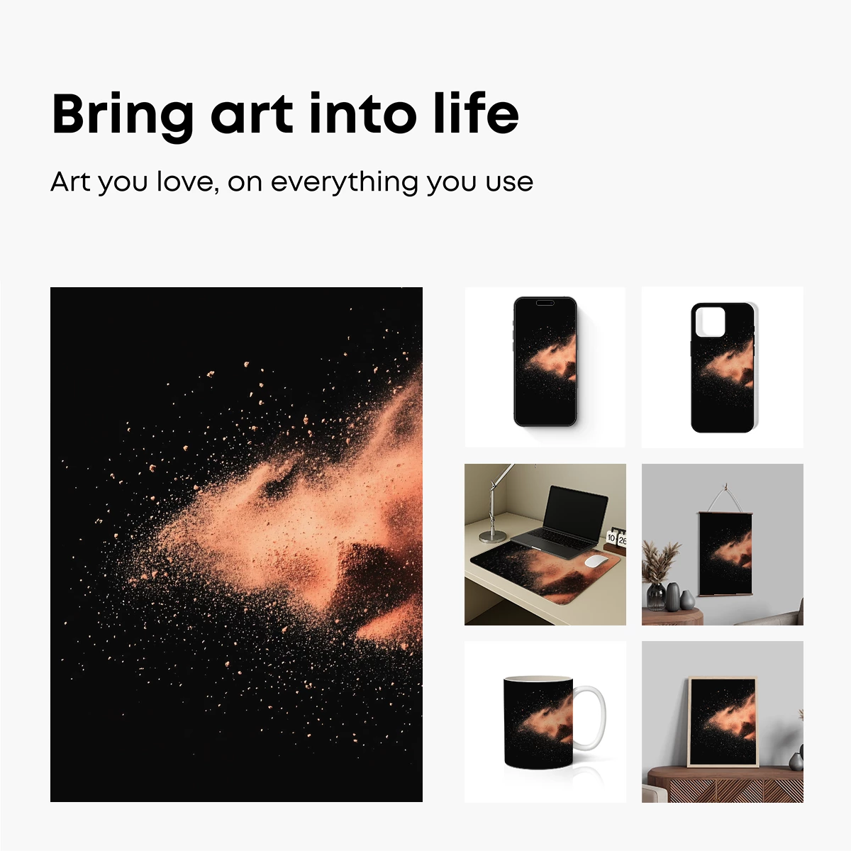 Copper Dust Eruption: Abstract Kinetic Art - Image 2