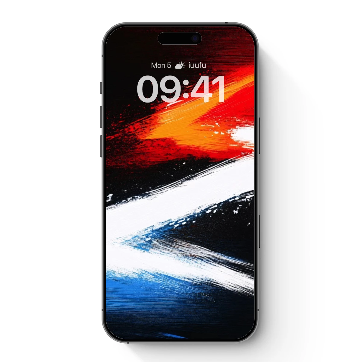 Dynamic Brushstroke Symphony: Red, White, and Blue