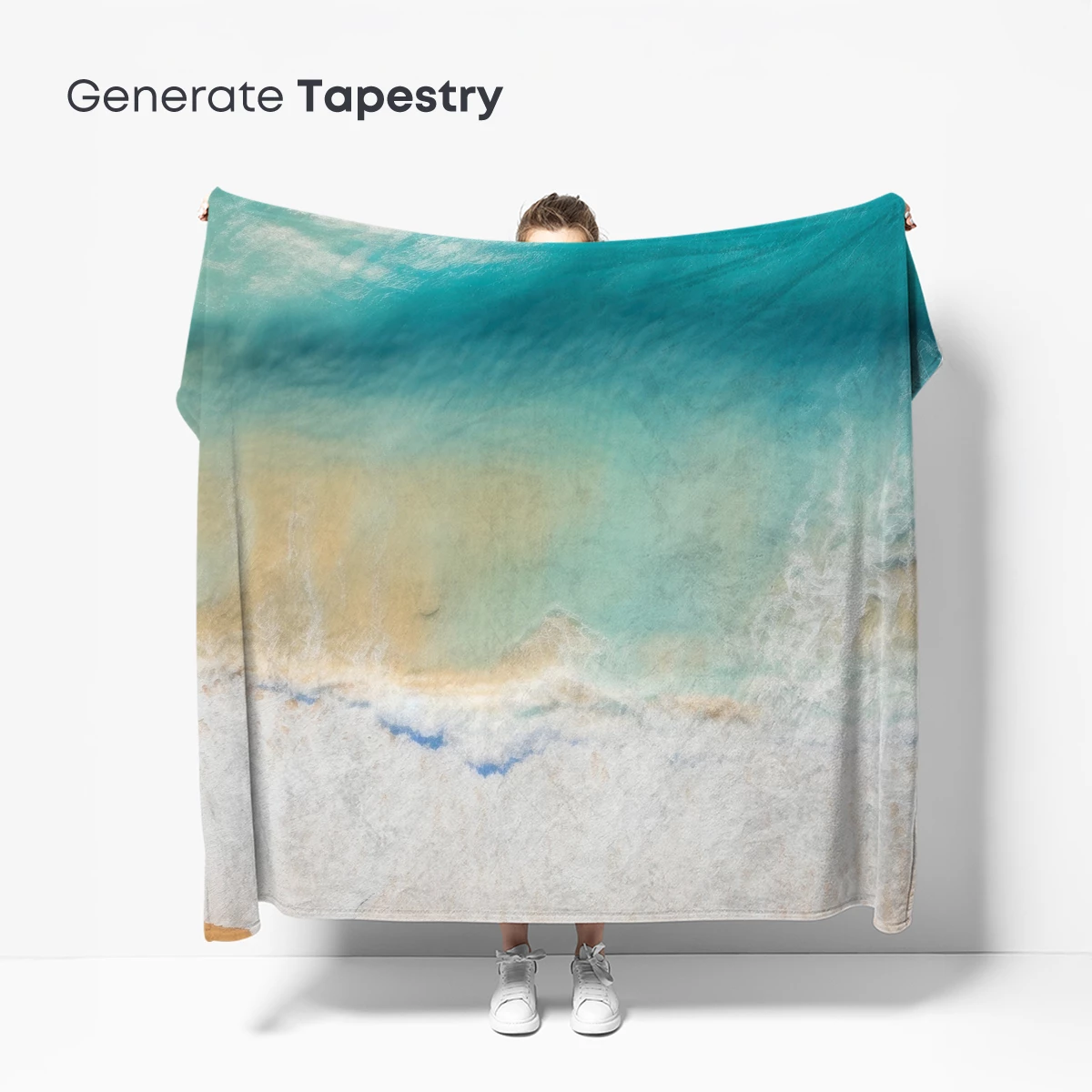 Aerial Serenity: Turquoise Waves Kiss Golden Sands - Image 5