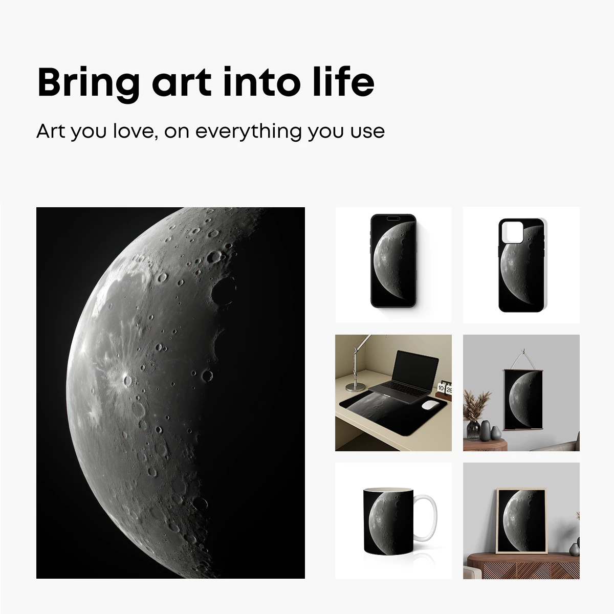 Lunar Crescent: Cratered Elegance in Shadow - Image 2