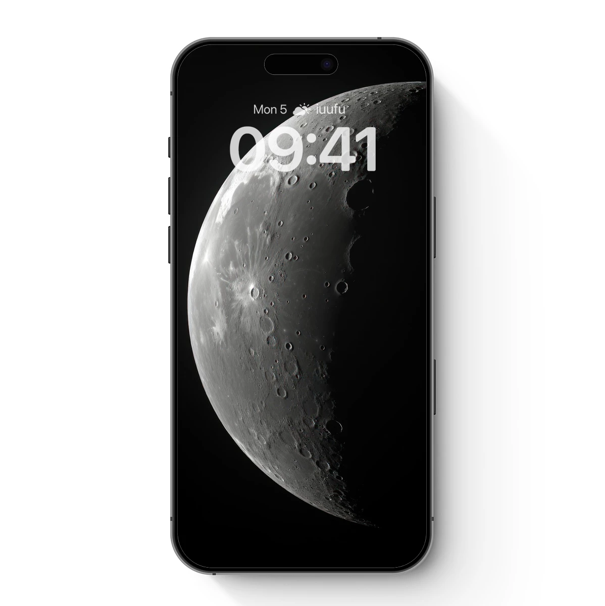 Lunar Crescent: Cratered Elegance in Shadow Lunar Crescent: Cratered Elegance in Shadow