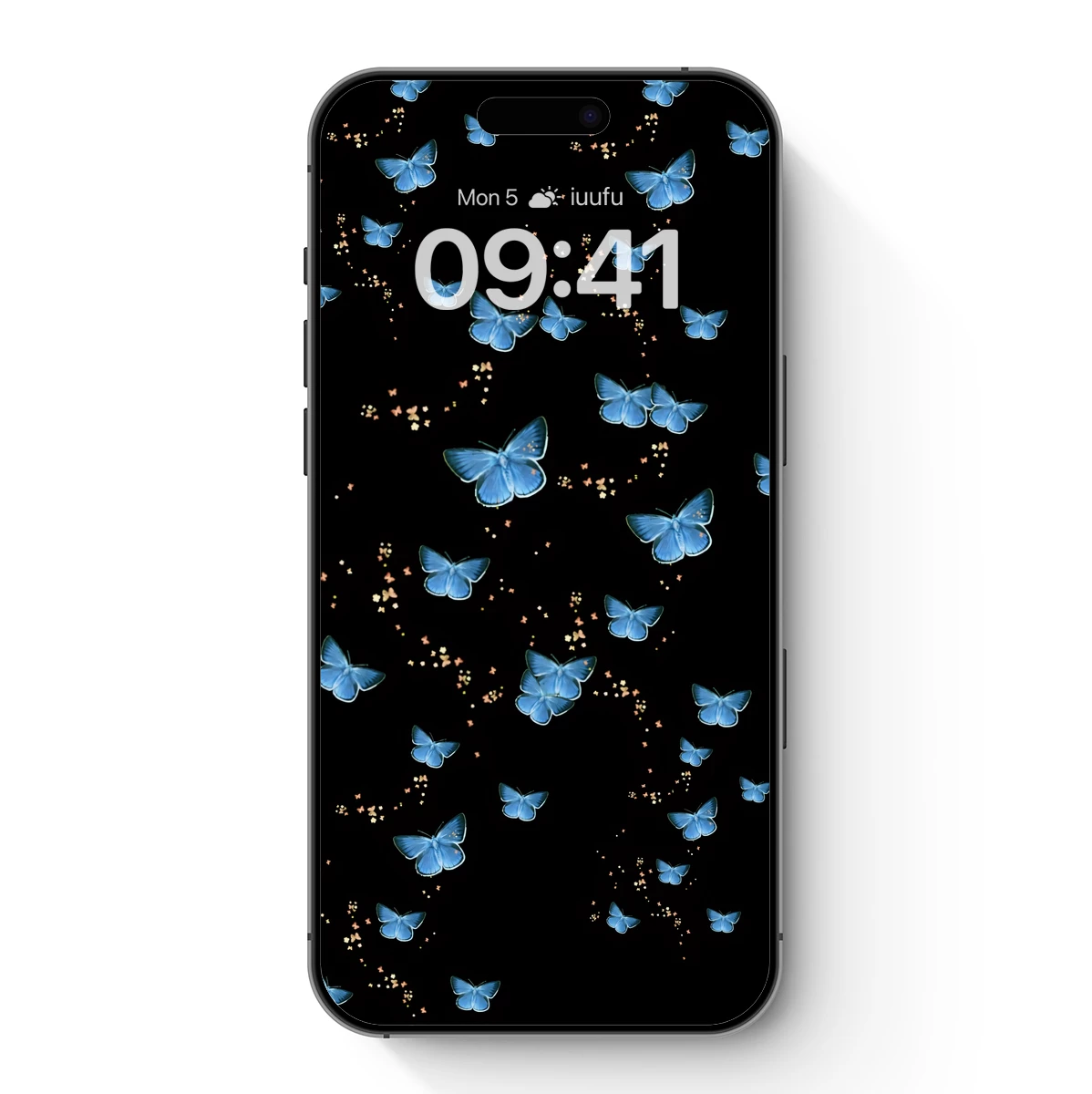 Ethereal Blue Butterflies in Midnight Whispers