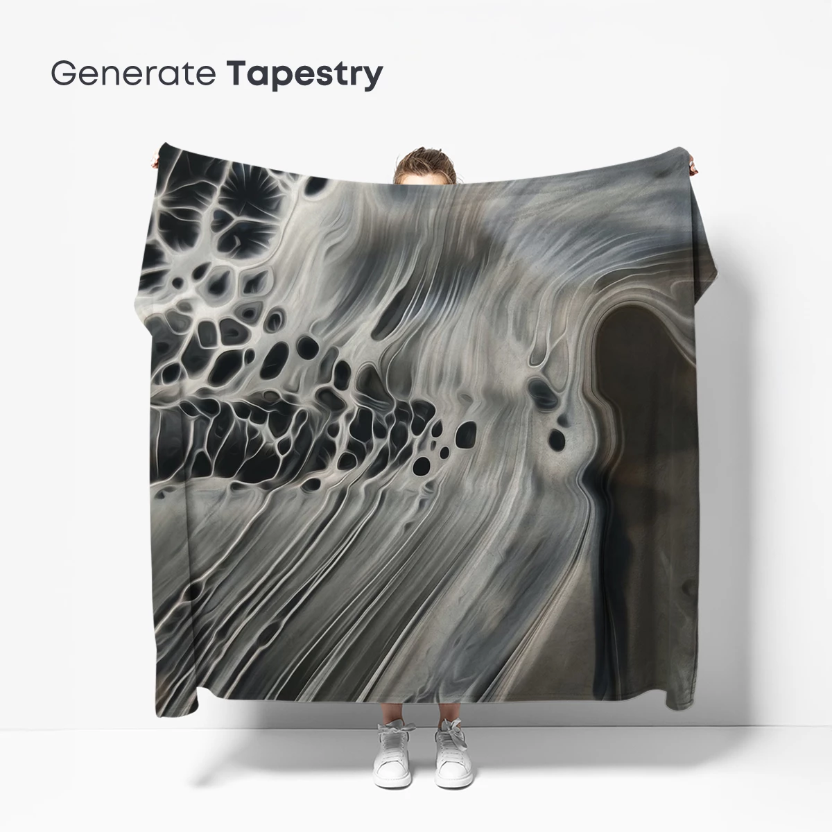 Ethereal Tides: Abstract Flow in Monochrome - Image 5