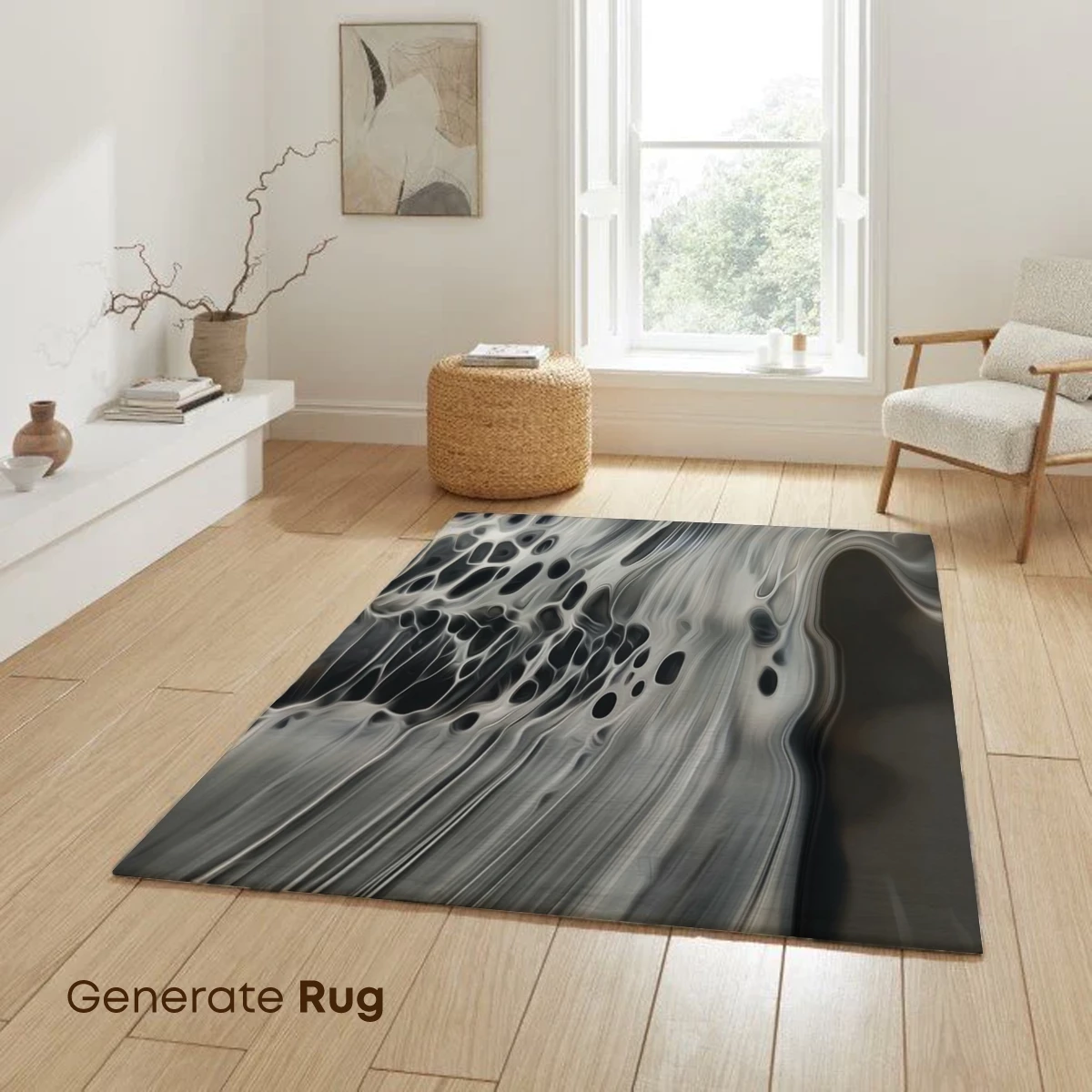 Ethereal Tides: Abstract Flow in Monochrome - Image 6