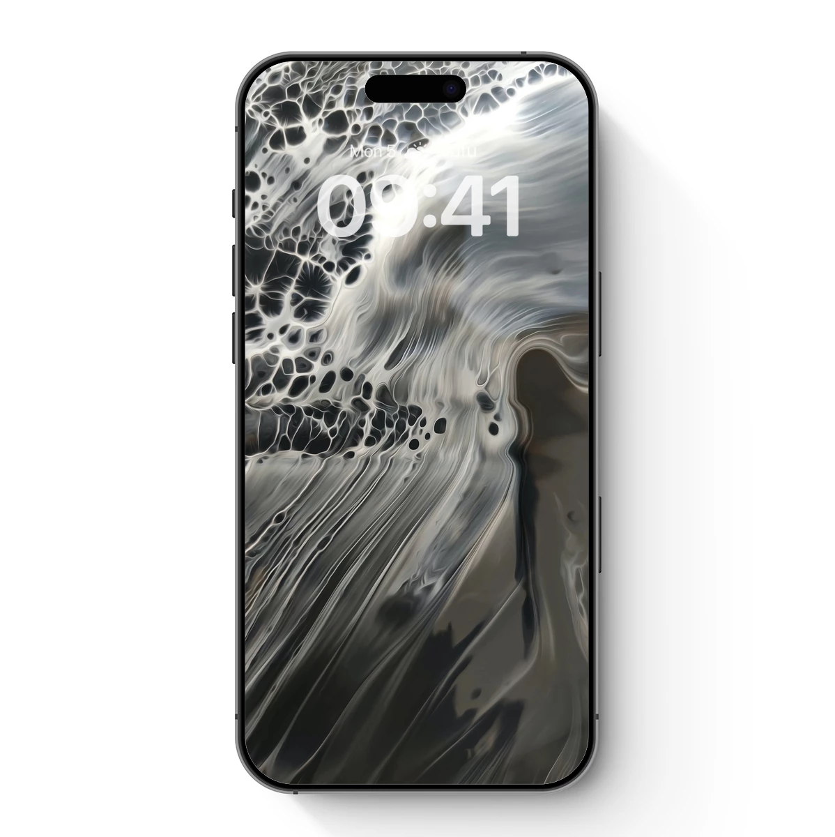 Ethereal Tides: Abstract Flow in Monochrome