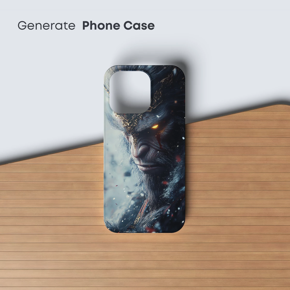 Epic Ape King: Golden Crown and Fiery Gaze - Image 3