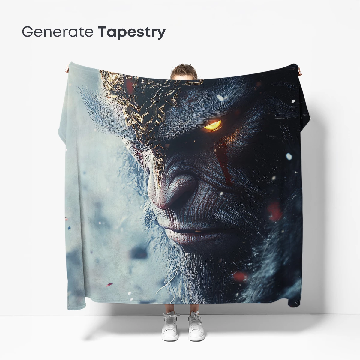 Epic Ape King: Golden Crown and Fiery Gaze - Image 5