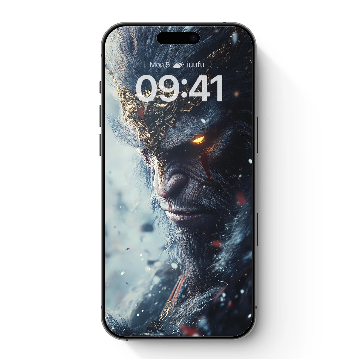 Epic Ape King: Golden Crown and Fiery Gaze