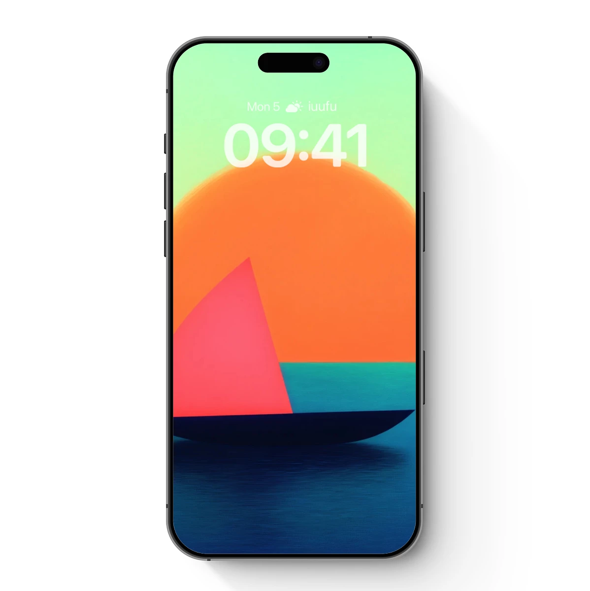 Sailboat Sunset: Geometric Harmony in Vibrant Hues