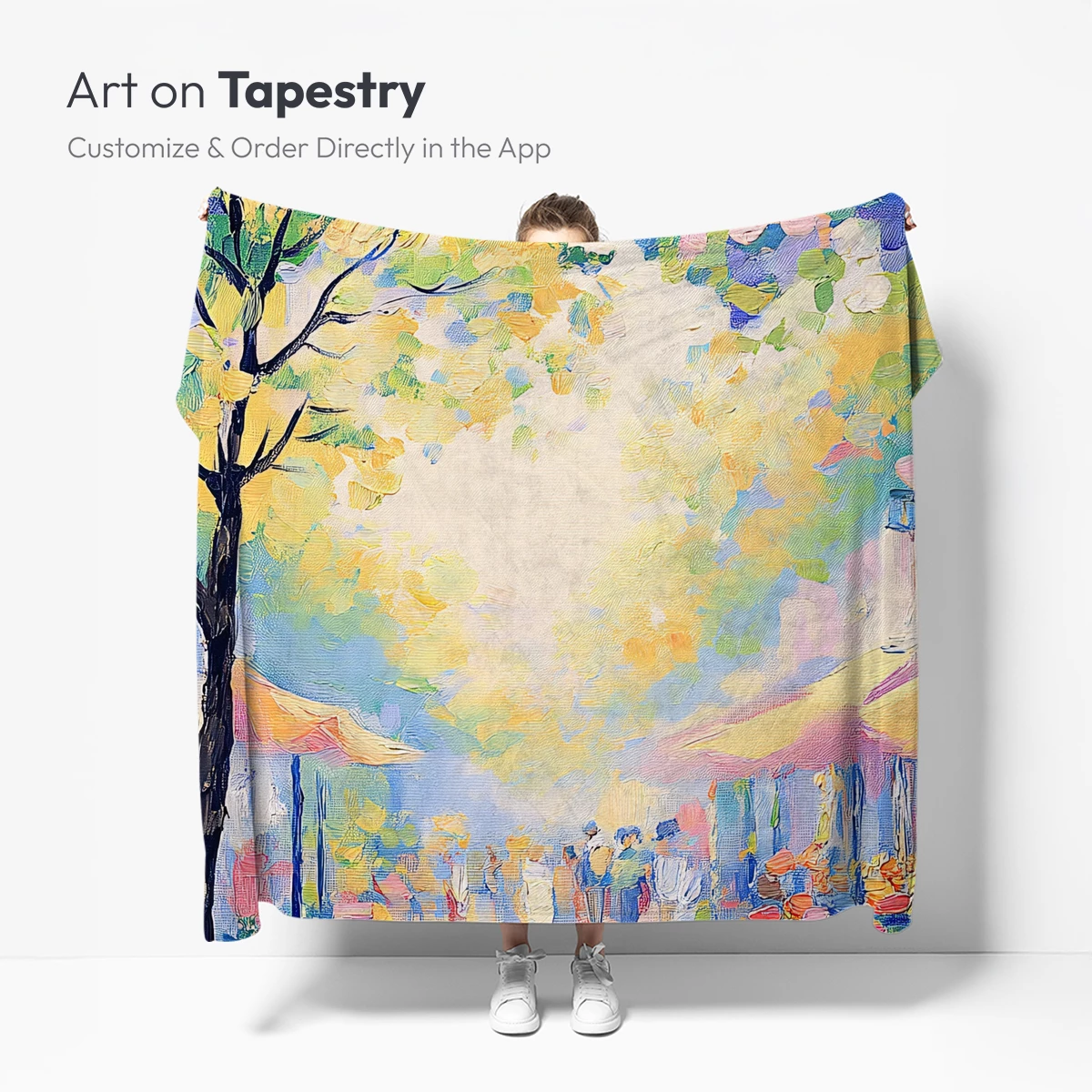 Impressionist Street Symphony: Colorful Canopy - Image 5