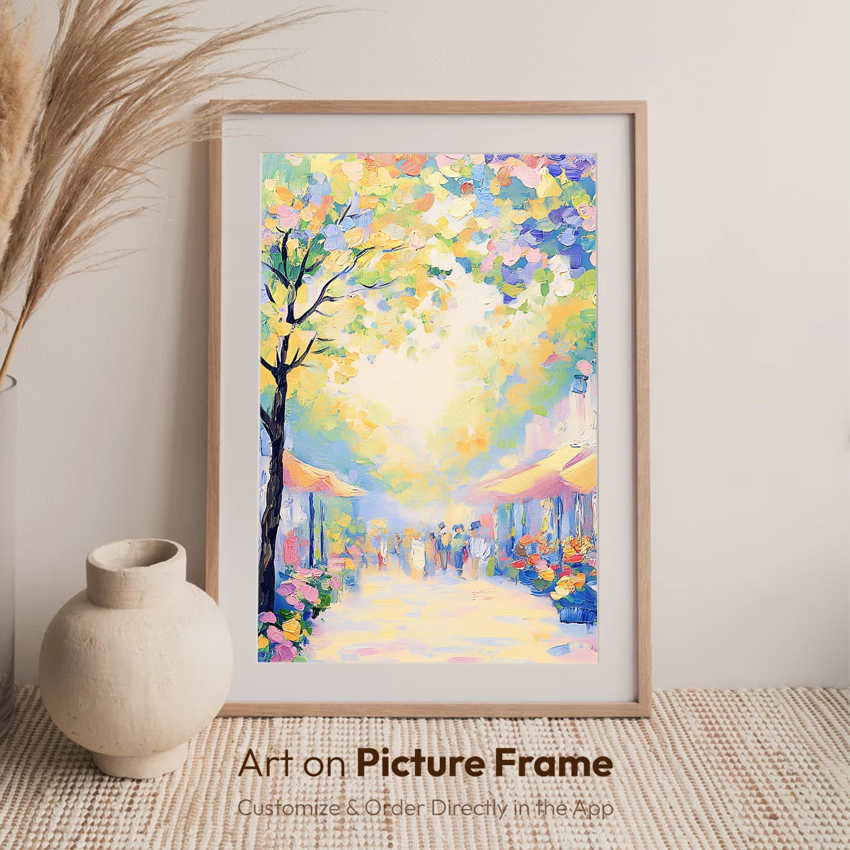 Impressionist Street Symphony: Colorful Canopy - Image 7