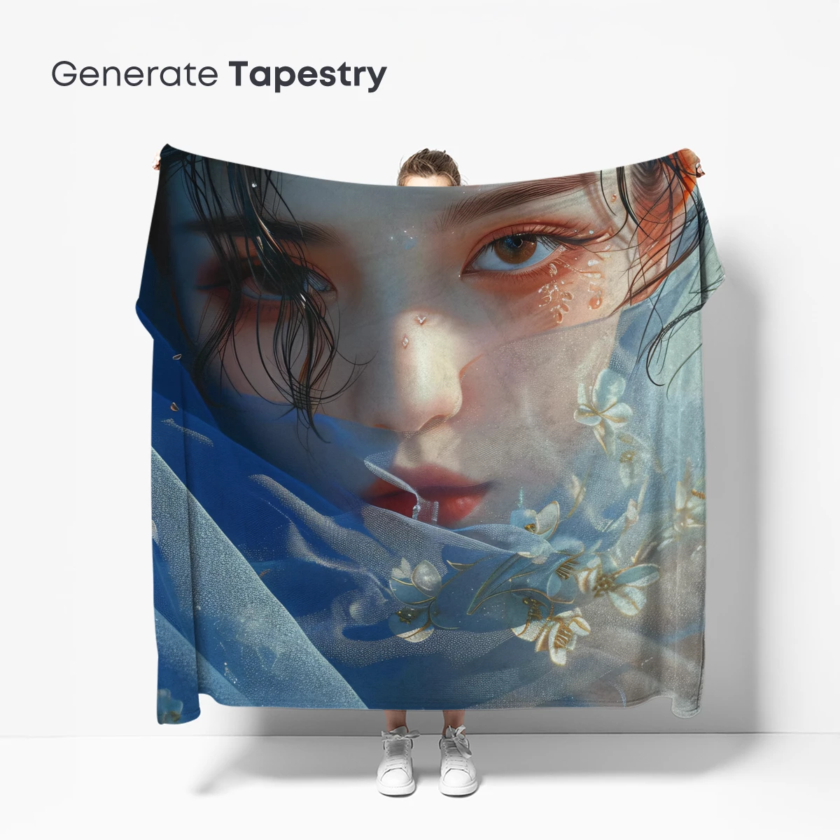Ethereal Blossom Veil: A Dreamlike Portrait - Image 5