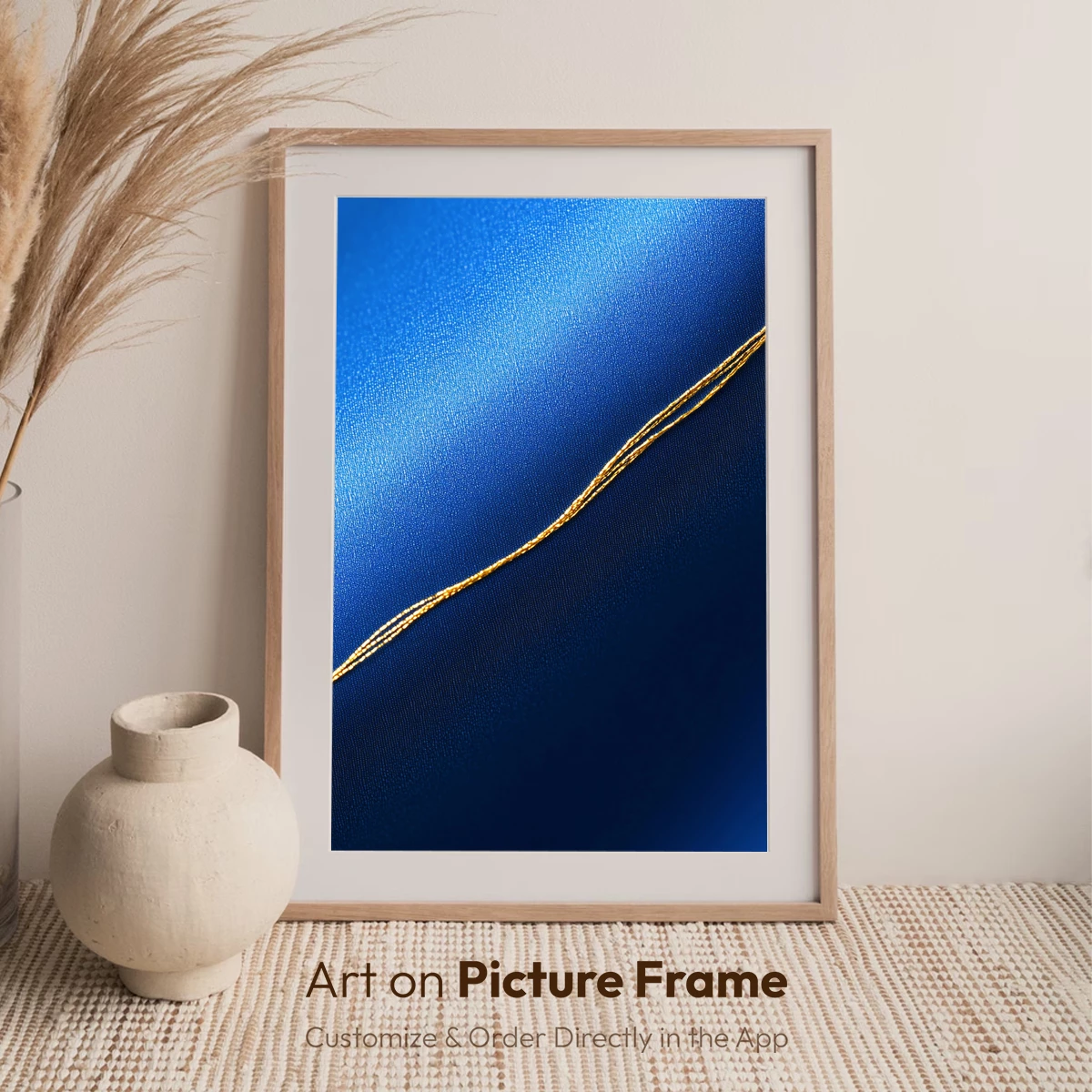 Golden Thread on Royal Blue Silk - Image 6