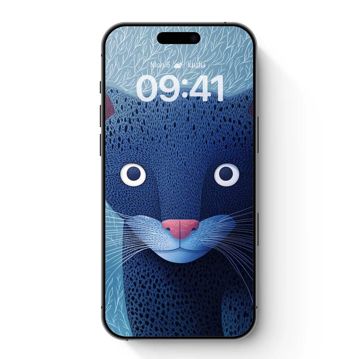 Blue Leopard's Dream: Whimsical Feline Artistry