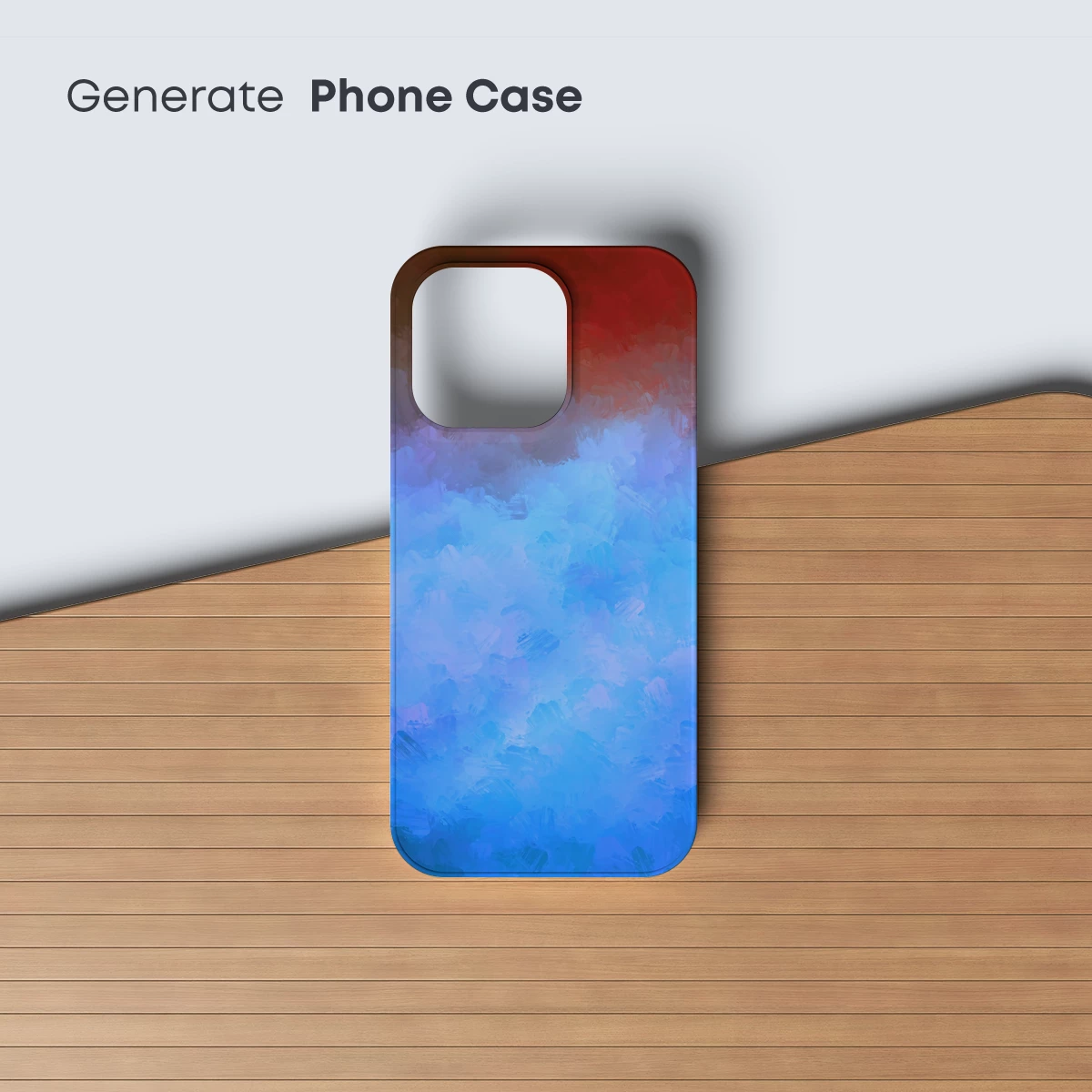 Abstract Brushstroke Symphony: Blue and Red Fusion - Image 3