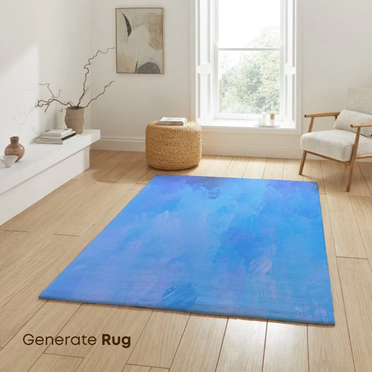 Abstract Brushstroke Symphony: Blue and Red Fusion - Image 6