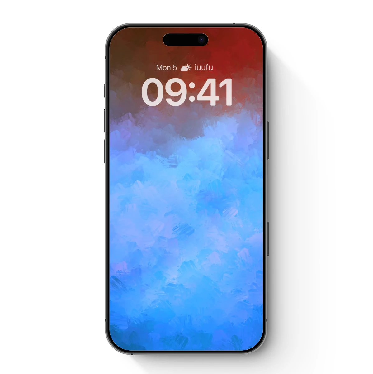 Abstract Brushstroke Symphony: Blue and Red Fusion