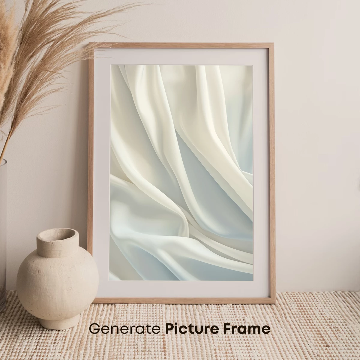 Elegant Silk Drapery: Soft Waves of Purity - Image 7