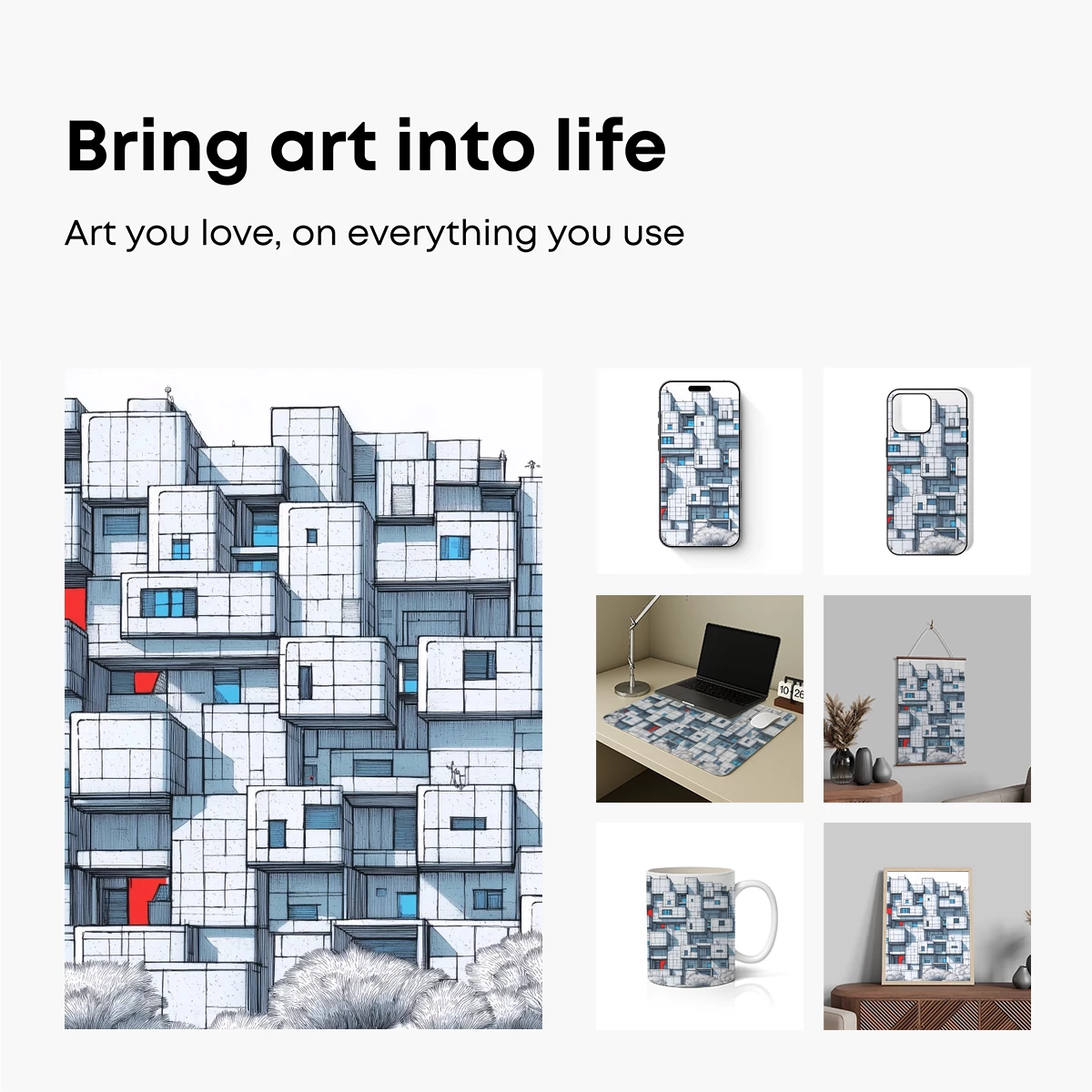Cubist Urban Jungle: Geometric Harmony in Concrete - Image 2
