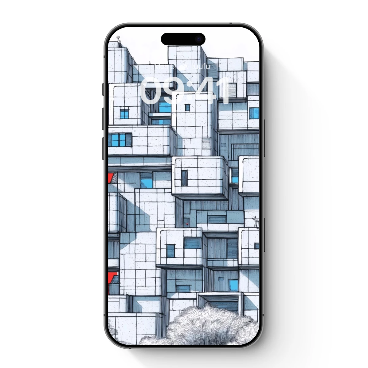 Cubist Urban Jungle: Geometric Harmony in Concrete