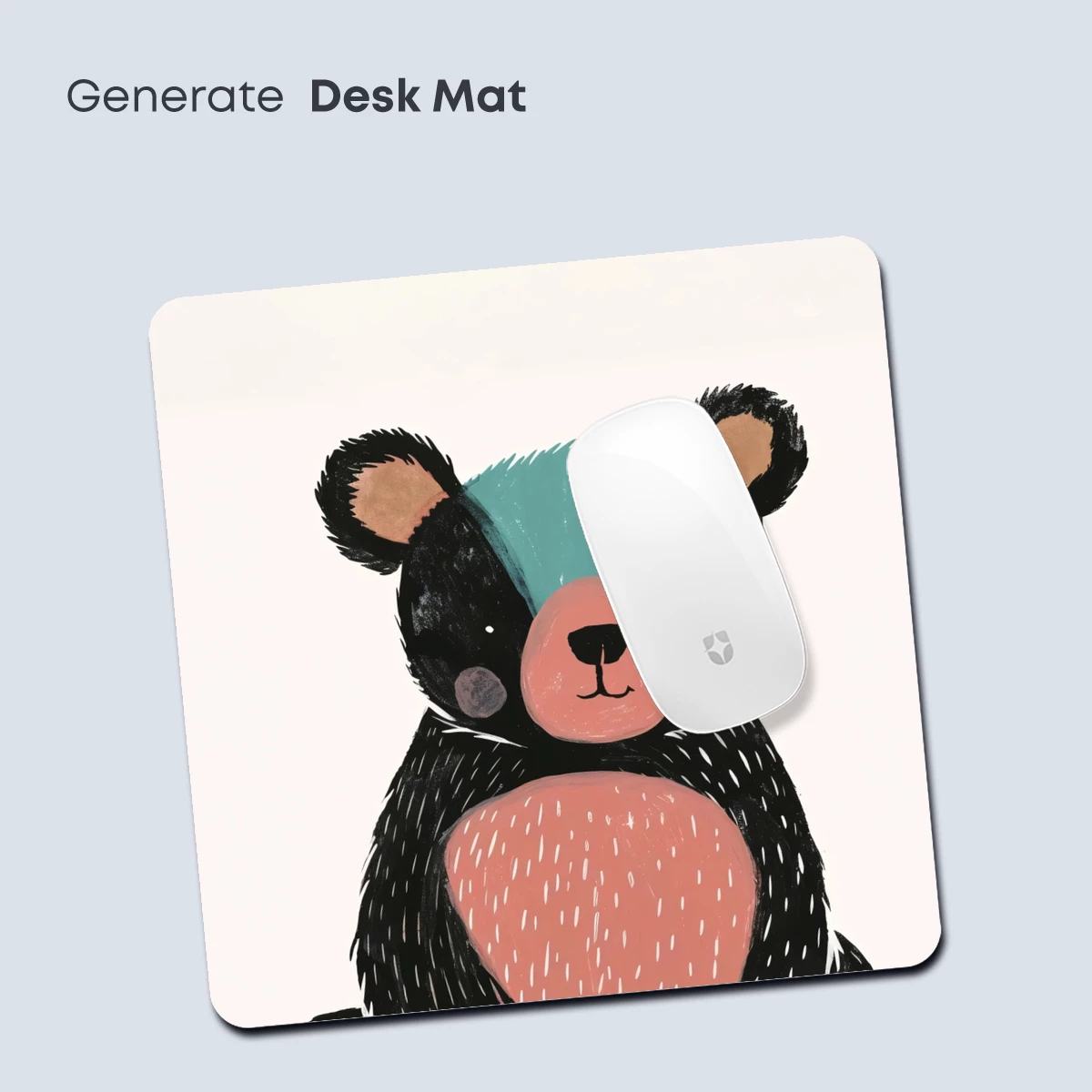 Charming Bear with Teal Turban: Whimsical Illustration - Image 4